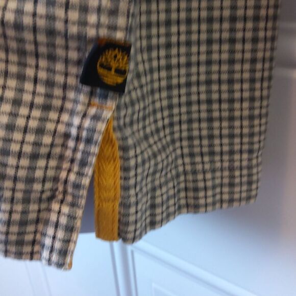 Timberland gray plaid long sleeve button front shirt - Picture 8 of 14